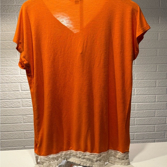 Signature Studio Orange Tie Front Sailor Collar Blouse - Picture 2 of 3